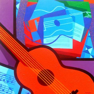 Homage To Juan Gris - Acrylic on deep edge canvas 20