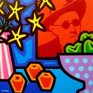 Stll Life with James Joyce - Acrylic on deep edge canvas 24