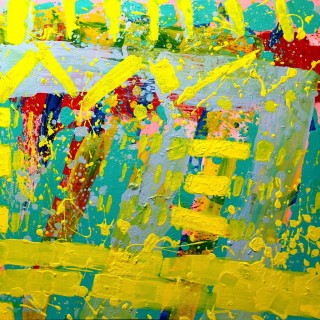 Abstract 81014 - Cadmium Vibrations - Acrylic on deep edge canvas - Square 31