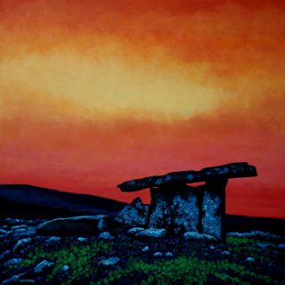 Poulnadrone Dolmen - Acrylic on deep edge canvas Square 24