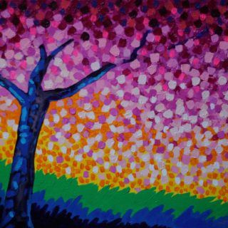 Cherry Blossoms Acrylic On Stretched Canvas 41cm X 51cm 650 Euro