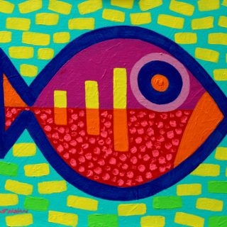 Pisces 11 Inches X 14 Inches Acrylic On Stretched Canvas €250