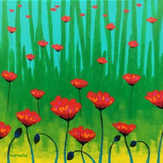 Poppy Dance Acrylic On Stretched Canvas €350 16 Inches X 16 inches