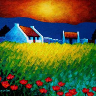 Red Door 11 Inches X 14 Inches Acrylic On Stretched Canvas SOLD €250