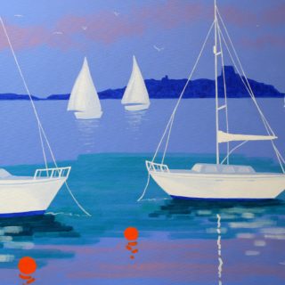 Dalkey Island Acrylic On Deep Edge Canvas 28inches X 40 Inches Framed €1,975. 12 Limited Edition, Gicleé prints of selected paintings are also available. Each print is signed, numbered and titled by John. The image size is 28 by 40cm approx on ivory mount measuring 40 by 50cm. Each print is priced at €165.