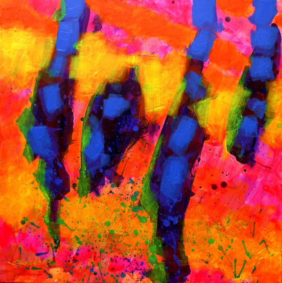 Release The Endorphins Acrylic On Deep Edge Canvas Varnished 70cm X 70cm Price €1,500