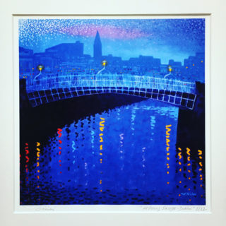 Ha'Penny Bridge - 12 Limited edition prints, signed, numbered and stamped by the artist -print size 12