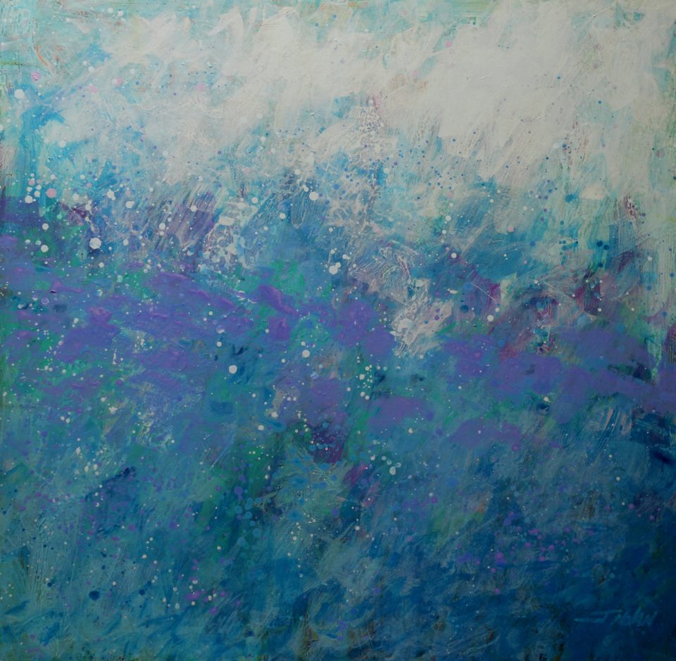 Ab 28 11 2020 062 ” We Live by the Sea ” – acrylic on stretched deep edge canvas- 39″ x 39″ – varnished – price €3,750