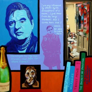 Homage To Francis Bacon - Giclee mounted and presented with backing board in a cello bag, Print size 12