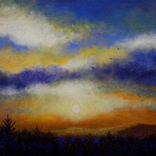 Skyscape 16 2 2021 163 - acrylic on stretched canvas - varnished - 20