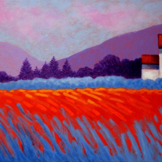 Cadmium Meadow II - Acrylic on stretched canvas - varnished and framed - €695