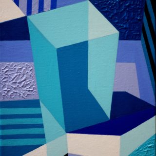 Invincible Blues 8 02 2024 Acrylic On Canvas 35cm x 28cm €1,200